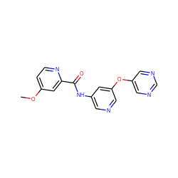 COc1ccnc(C(=O)Nc2cncc(Oc3cncnc3)c2)c1 ZINC000096175668