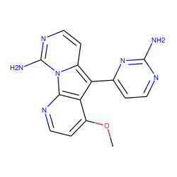 COc1ccnc2c1c(-c1ccnc(N)n1)c1ccnc(N)n12 ZINC000029135230