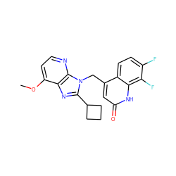 COc1ccnc2c1nc(C1CCC1)n2Cc1cc(=O)[nH]c2c(F)c(F)ccc12 ZINC000059097371