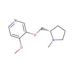 COc1ccncc1OC[C@@H]1CCCN1C ZINC000473088401