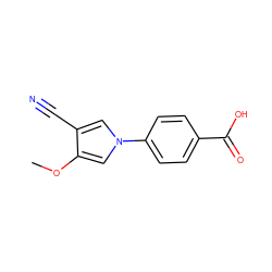 COc1cn(-c2ccc(C(=O)O)cc2)cc1C#N ZINC000200847335