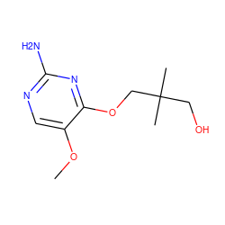 COc1cnc(N)nc1OCC(C)(C)CO ZINC000653741261