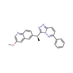 COc1cnc2ccc([C@H](C)c3nnc4ccc(-c5ccccc5)nn34)cc2c1 ZINC000200459470