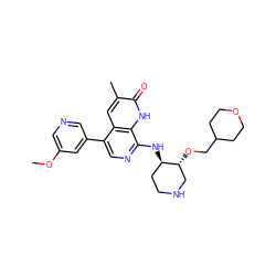 COc1cncc(-c2cnc(N[C@@H]3CCNC[C@H]3OCC3CCOCC3)c3[nH]c(=O)c(C)cc23)c1 ZINC000473094796