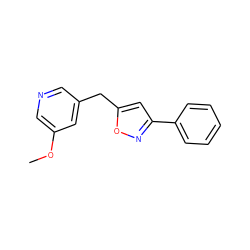 COc1cncc(Cc2cc(-c3ccccc3)no2)c1 ZINC001772630331