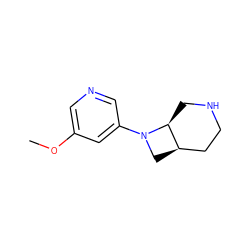 COc1cncc(N2C[C@@H]3CCNC[C@@H]32)c1 ZINC000033966496