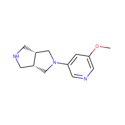 COc1cncc(N2C[C@@H]3CNC[C@@H]3C2)c1 ZINC000038867563