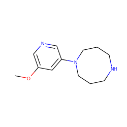 COc1cncc(N2CCCNCCC2)c1 ZINC000000023621