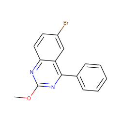 COc1nc(-c2ccccc2)c2cc(Br)ccc2n1 ZINC000000189125
