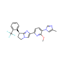 COc1nc(-c2cn3c(n2)[C@H](c2ccccc2C(F)(F)F)CC3)ccc1-n1cnc(C)c1 ZINC000114455352