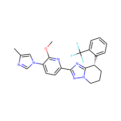 COc1nc(-c2nc3n(n2)CCC[C@H]3c2ccccc2C(F)(F)F)ccc1-n1cnc(C)c1 ZINC000096282617