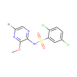 COc1nc(Br)cnc1NS(=O)(=O)c1cc(Cl)ccc1Cl ZINC000034375442