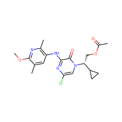 COc1nc(C)c(Nc2nc(Cl)cn([C@H](COC(C)=O)C3CC3)c2=O)cc1C ZINC000653851991