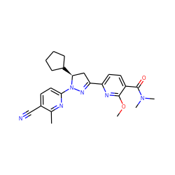 COc1nc(C2=NN(c3ccc(C#N)c(C)n3)[C@@H](C3CCCC3)C2)ccc1C(=O)N(C)C ZINC000113803069