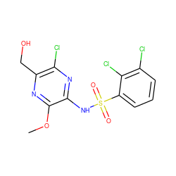 COc1nc(CO)c(Cl)nc1NS(=O)(=O)c1cccc(Cl)c1Cl ZINC000116959594