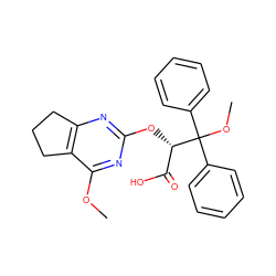 COc1nc(O[C@@H](C(=O)O)C(OC)(c2ccccc2)c2ccccc2)nc2c1CCC2 ZINC000013756062