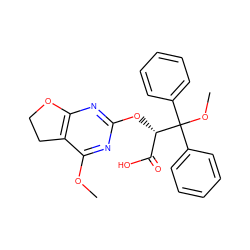 COc1nc(O[C@@H](C(=O)O)C(OC)(c2ccccc2)c2ccccc2)nc2c1CCO2 ZINC000013756059