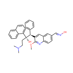 COc1nc2ccc(/C=N/O)cc2cc1[C@H](c1ccccc1)[C@@](O)(CCN(C)C)c1cccc2ccccc12 ZINC000201440267