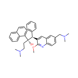 COc1nc2ccc(CN(C)C)cc2cc1[C@H](c1ccccc1)[C@@](O)(CCN(C)C)c1cccc2ccccc12 ZINC000201437088