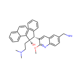 COc1nc2ccc(CN)cc2cc1[C@@H](c1ccccc1)[C@@](O)(CCN(C)C)c1cccc2ccccc12 ZINC000034887440