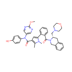 COc1ncc(N(C(=O)c2cc(-c3ccccc3C(=O)N3Cc4ccccc4C[C@H]3CN3CCOCC3)n(C)c2C)c2ccc(O)cc2)cn1 ZINC000261084887