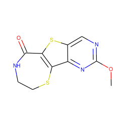 COc1ncc2sc3c(c2n1)SCCNC3=O ZINC000066066519