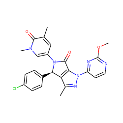 COc1nccc(-n2nc(C)c3c2C(=O)N(c2cc(C)c(=O)n(C)c2)[C@@H]3c2ccc(Cl)cc2)n1 ZINC000220159521