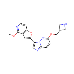 COc1nccc2oc(-c3cnc4ccc(OCC5CNC5)nn34)cc12 ZINC000205344148