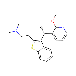 COc1ncccc1[C@@H](C)c1c(CCN(C)C)sc2ccccc12 ZINC000035876177