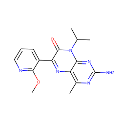 COc1ncccc1-c1nc2c(C)nc(N)nc2n(C(C)C)c1=O ZINC000064540129