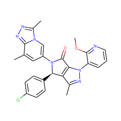 COc1ncccc1-n1nc(C)c2c1C(=O)N(c1cc(C)c3nnc(C)n3c1)[C@@H]2c1ccc(Cl)cc1 ZINC000220281410