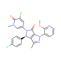 COc1ncccc1-n1nc(C)c2c1C(=O)N(c1cc(Cl)c(=O)n(C)c1)[C@@H]2c1ccc(Cl)cc1 ZINC000220221314