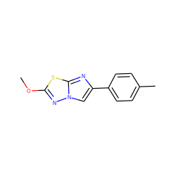 COc1nn2cc(-c3ccc(C)cc3)nc2s1 ZINC001772584128