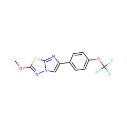 COc1nn2cc(-c3ccc(OC(F)(F)F)cc3)nc2s1 ZINC001772601988