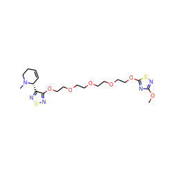 COc1nsc(OCCOCCOCCOCCOc2nsnc2[C@H]2C=CCCN2C)n1 ZINC000040575647