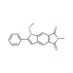 COn1c(-c2ccccc2)cc2cc3c(cc21)C(=O)N(C)C3=O ZINC000653850047