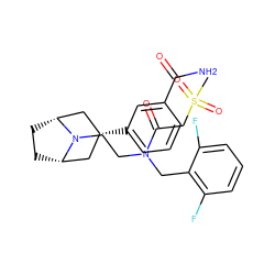 CS(=O)(=O)CC(=O)N(CCN1[C@H]2CC[C@@H]1C[C@H](c1cccc(C(N)=O)c1)C2)Cc1c(F)cccc1F ZINC000117291761