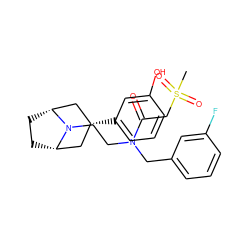 CS(=O)(=O)CC(=O)N(CCN1[C@H]2CC[C@@H]1C[C@H](c1cccc(O)c1)C2)Cc1cccc(F)c1 ZINC000117299745