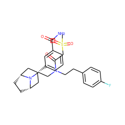 CS(=O)(=O)CC(=O)N(CCc1ccc(F)cc1)CCN1[C@H]2CC[C@@H]1C[C@H](c1cccc(C(N)=O)c1)C2 ZINC000117292538