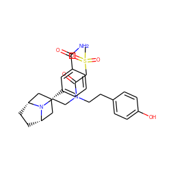 CS(=O)(=O)CC(=O)N(CCc1ccc(O)cc1)CCN1[C@H]2CC[C@@H]1C[C@H](c1cccc(C(N)=O)c1)C2 ZINC000117296182