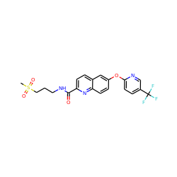 CS(=O)(=O)CCCNC(=O)c1ccc2cc(Oc3ccc(C(F)(F)F)cn3)ccc2n1 ZINC001772617829