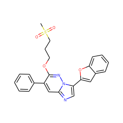 CS(=O)(=O)CCCOc1nn2c(-c3cc4ccccc4o3)cnc2cc1-c1ccccc1 ZINC000205063344