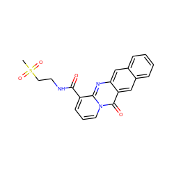 CS(=O)(=O)CCNC(=O)c1cccn2c(=O)c3cc4ccccc4cc3nc12 ZINC000169349297