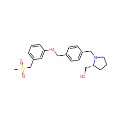 CS(=O)(=O)Cc1cccc(OCc2ccc(CN3CCC[C@@H]3CO)cc2)c1 ZINC001772584431