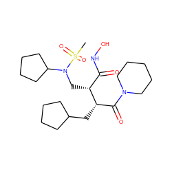 CS(=O)(=O)N(C[C@H](C(=O)NO)[C@@H](CC1CCCC1)C(=O)N1CCCCC1)C1CCCC1 ZINC000026731325