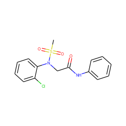 CS(=O)(=O)N(CC(=O)Nc1ccccc1)c1ccccc1Cl ZINC000000241900