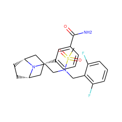 CS(=O)(=O)N(CCN1[C@H]2CC[C@@H]1C[C@H](c1cccc(C(N)=O)c1)C2)Cc1c(F)cccc1F ZINC000117292143