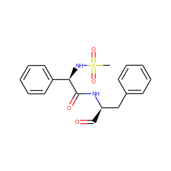 CS(=O)(=O)N[C@@H](C(=O)N[C@H](C=O)Cc1ccccc1)c1ccccc1 ZINC000013780264