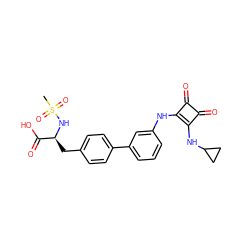 CS(=O)(=O)N[C@@H](Cc1ccc(-c2cccc(Nc3c(NC4CC4)c(=O)c3=O)c2)cc1)C(=O)O ZINC000101125273