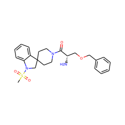 CS(=O)(=O)N1CC2(CCN(C(=O)[C@@H](N)COCc3ccccc3)CC2)c2ccccc21 ZINC000029547804